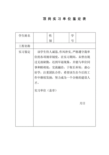 单位书面鉴定材料最新（单位鉴定表模板）