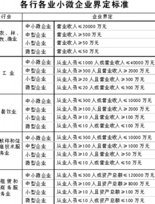 最新中小企业划分标准（最新中小企业界定标准）