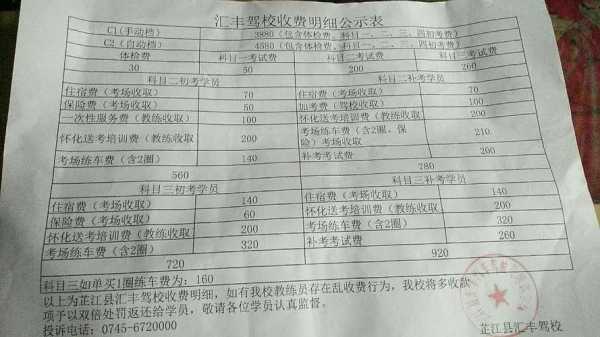 最新驾校扣费标准（广州市驾校退学扣费标准）