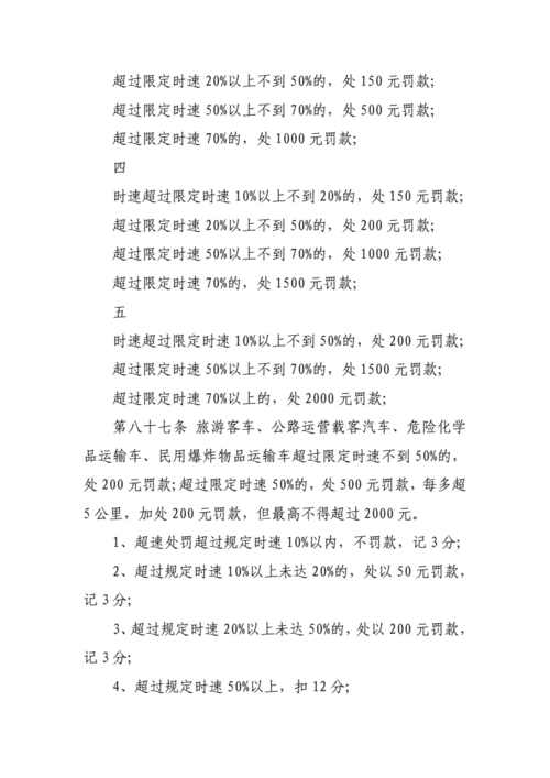 关于超速的最新处罚（关于超速的最新处罚规定）