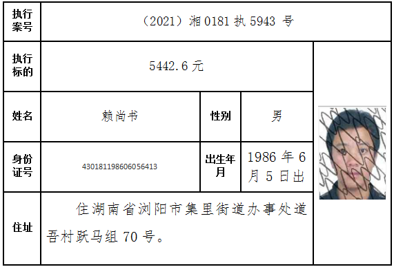 浏阳最新失信人名单（浏阳失信人员查询）