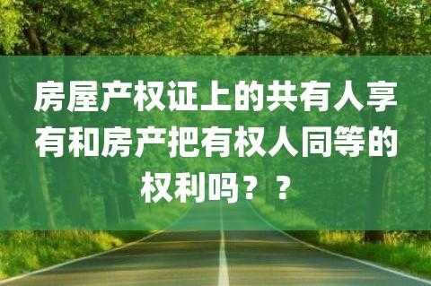 产权共有人最新规定（产权共有人和产权人区别）