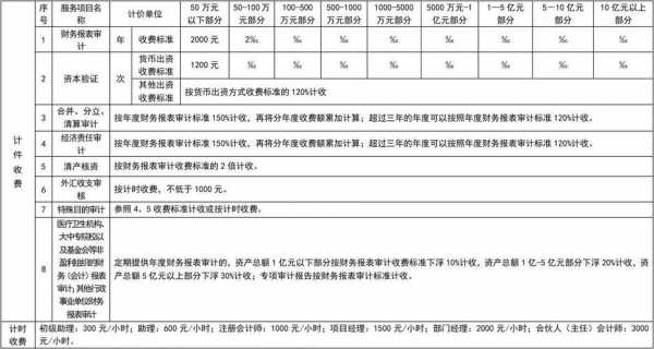 最新审计收费标准（2020审计收费标准）