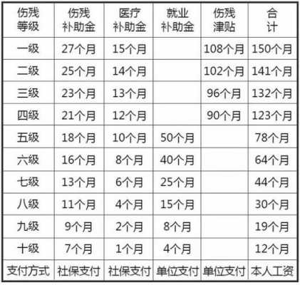 伤残就业补助最新标准（伤残就业补助标准最新）