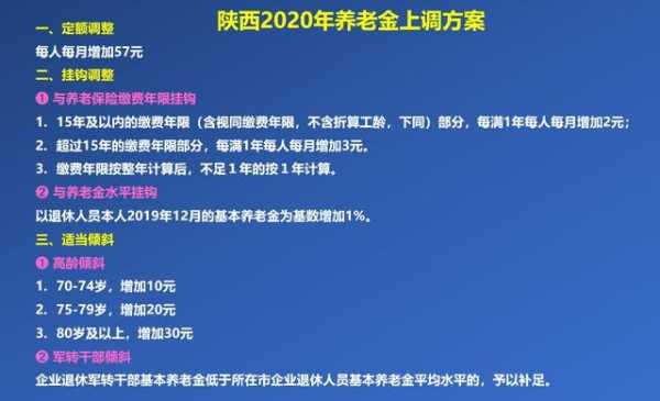 陕西养老金上调最新消息（陕西最新养老金调整方案）