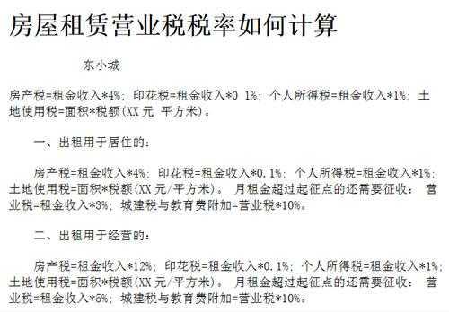 企业租房税收最新（企业租房税收最新规定）