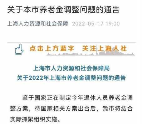 上海最新养老金调整（上海公布养老金调整方案）