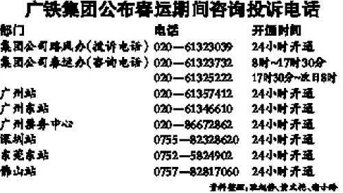 广铁最新投诉（广铁集团投诉电话号码）