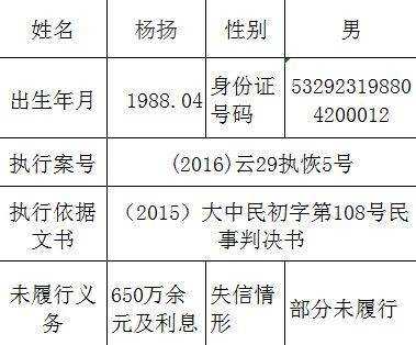 最新大理老赖名单（2020年大理老赖曝光台）