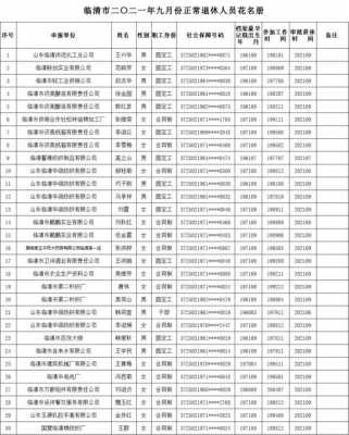 临清最新退休名单（临清退休人员名单）