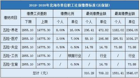 北海最新缴纳社保（北海社保多少钱一年）