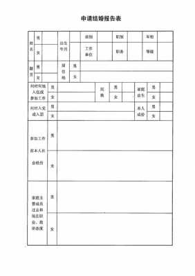 最新部队结婚报告表（部队结婚报告需要女方的什么资料）