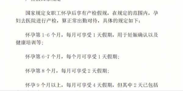 最新甘肃省产检假（甘肃省产假规定2021文件）