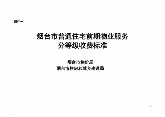 烟台最新物业收费标准（烟台市物业服务收费标准）