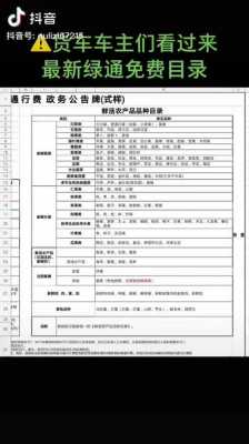 最新广东绿通免费规定（广东绿通货物免费目录）