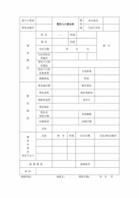 最新暂住人口登记表（最新暂住人口登记表图片）