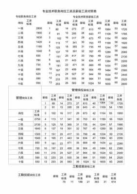 最新薪级工资表（最新薪级工资表2022标准）