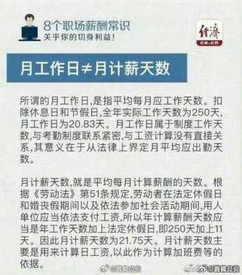 最新法定月计薪天数（最新法定月计薪天数是多少）