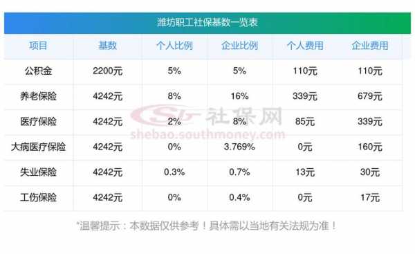 潍坊最新社保缴纳比例（潍坊社保比例2020）