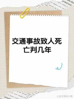 2020肇事致人死亡最新（肇事致死判几年）