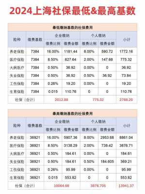 上海最新社保最低标准（上海社保最低标准一个月交多少钱）